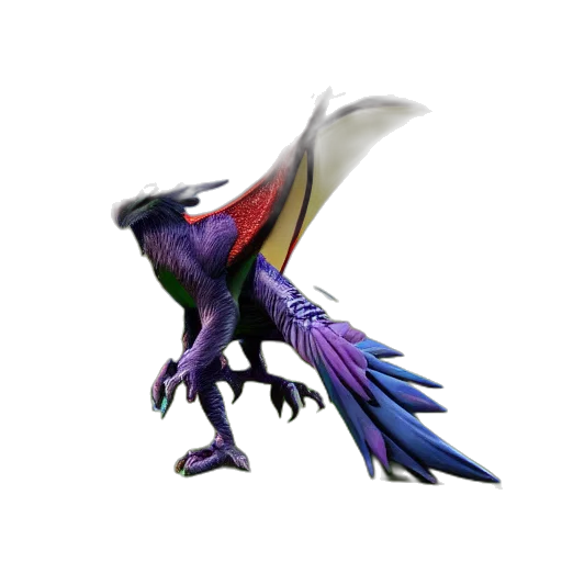 dragon, creature, animal, staff, concept art, 3d render, fantasy art, pixel art transparent PNG cut-out