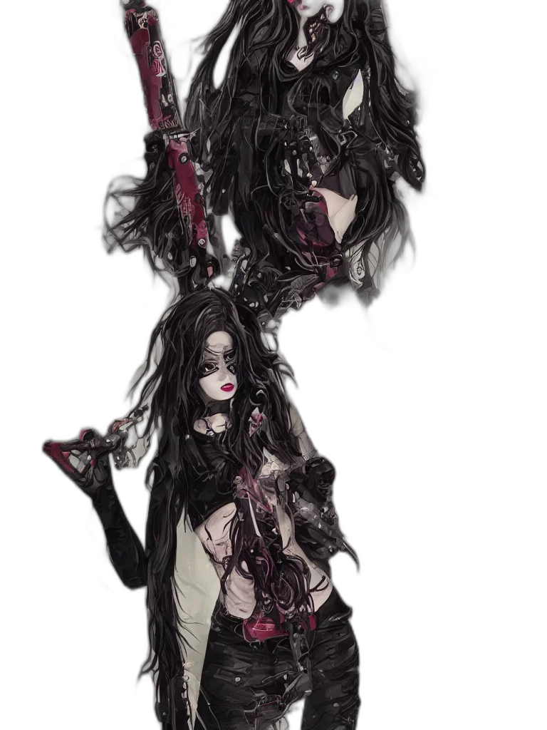 dress, mask, creature, hair transparent PNG cut-out