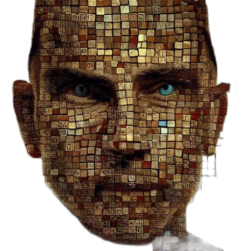 face, mask, robot, jewelry, pixel art, 3d render, photorealistic, cyberpunk transparent PNG cut-out