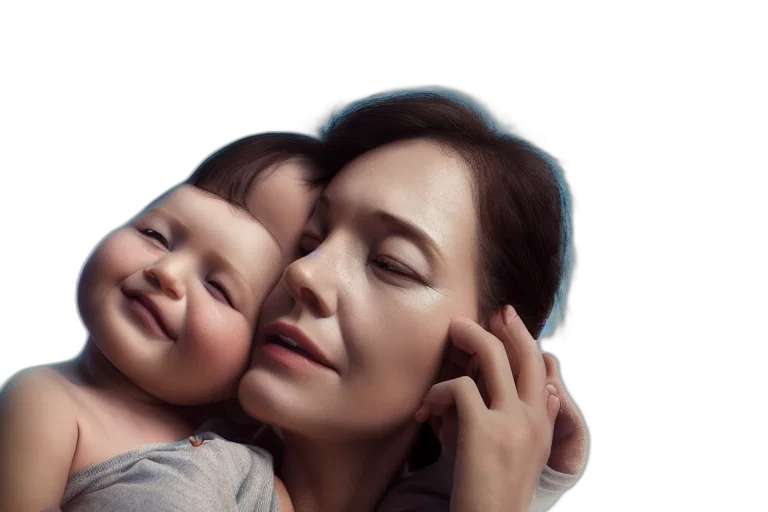 photorealistic, oil painting, 3d render, mum transparent PNG cut-out