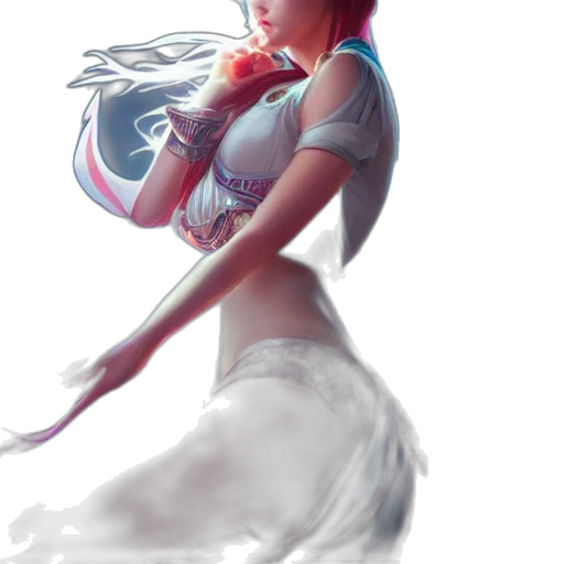 dress, staff, fantasy art, concept art transparent PNG cut-out