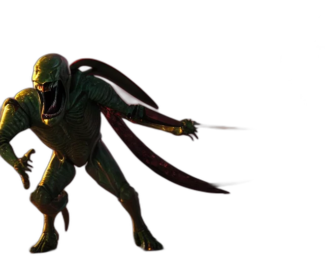 creature, mask, dragon, weapon, concept art, 3d render, fantasy art, comic book art transparent PNG cut-out