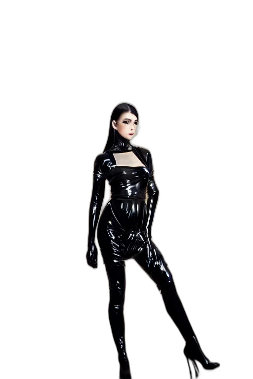 dress, concept art, comic book art, 3d render, cyberpunk, monochrome, dark, beautifull transparent PNG cut-out