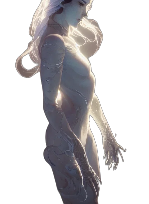 creature, staff, dragon, hair transparent PNG cut-out