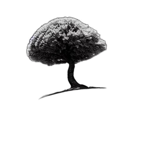 tree, hat, crown, hair, photorealistic, pencil sketch, concept art, 3d render transparent PNG cut-out