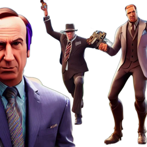 concept art, saul, goodman, fortnite, announcement, crossover, reveal transparent PNG cut-out