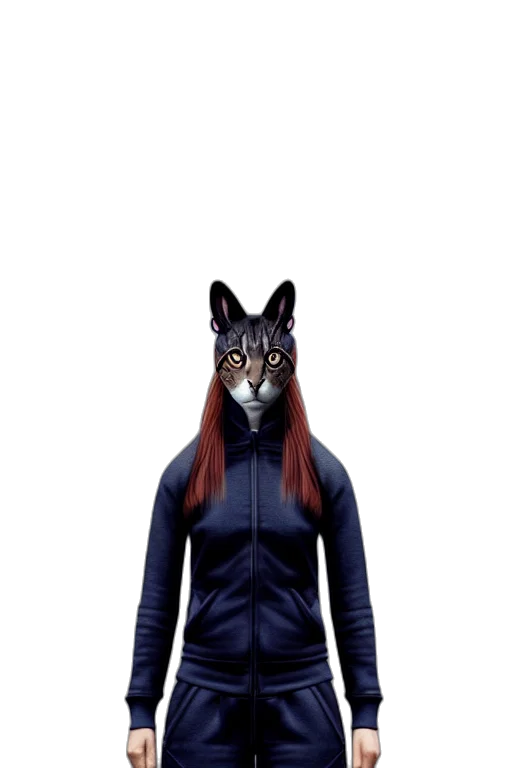jacket, animal, creature, concept art, 3d render, pixel art, cyberpunk, epic transparent PNG cut-out