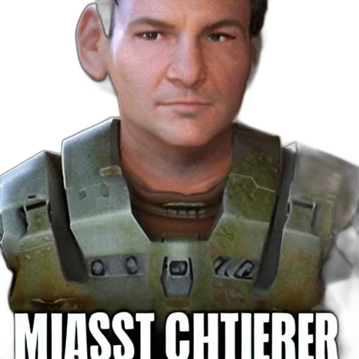 face, photorealistic, 3d render, concept art, halo, master, chef, chief transparent PNG cut-out