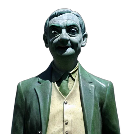 face, staff, mask, 3d render, concept art, green, colored, marble transparent PNG cut-out