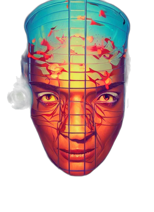 mask, face, robot, umbrella transparent PNG cut-out