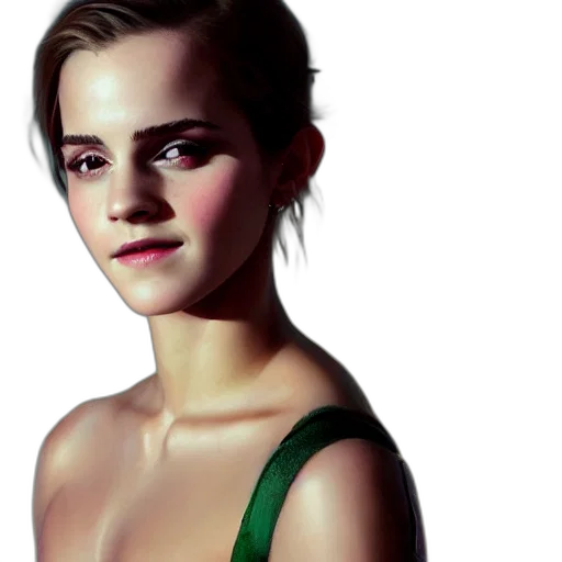 face, dress, jewelry, photorealistic, oil painting, concept art, fantasy art, green transparent PNG cut-out