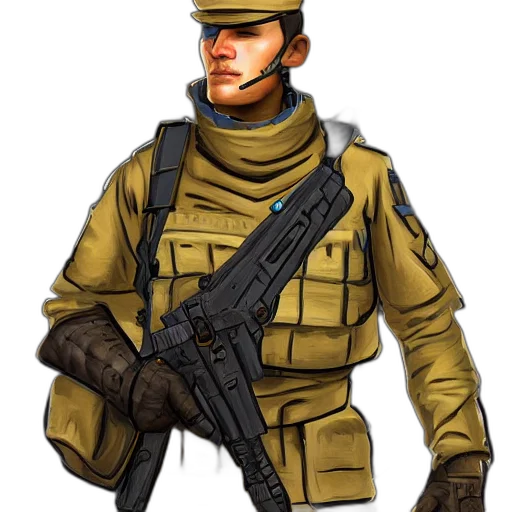 staff, weapon, jacket, face transparent PNG cut-out