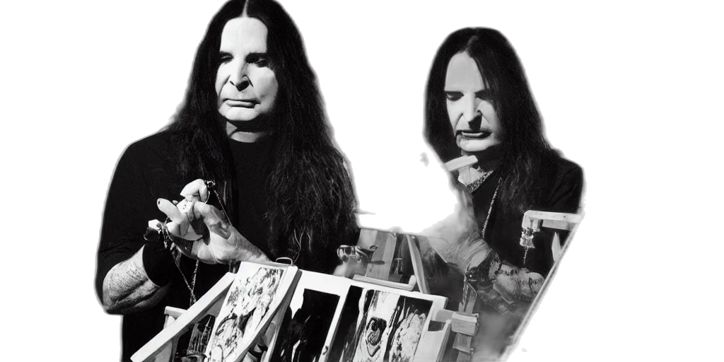 black, sabbath, ozzy, osborne transparent PNG cut-out