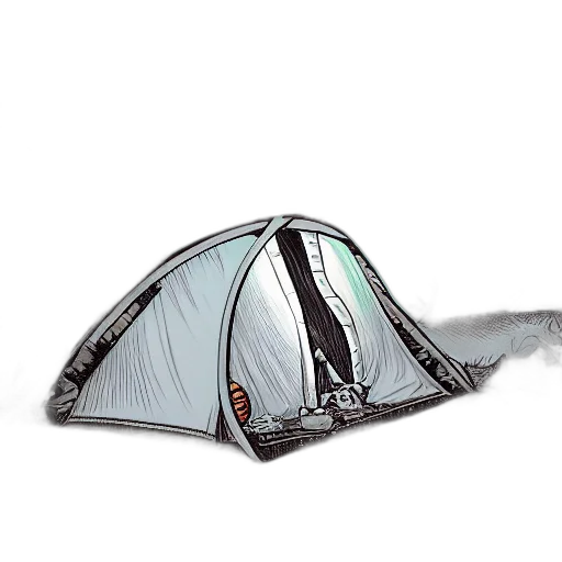 umbrella, 3d render, tent, river, deep, remote, woods, tim transparent PNG cut-out