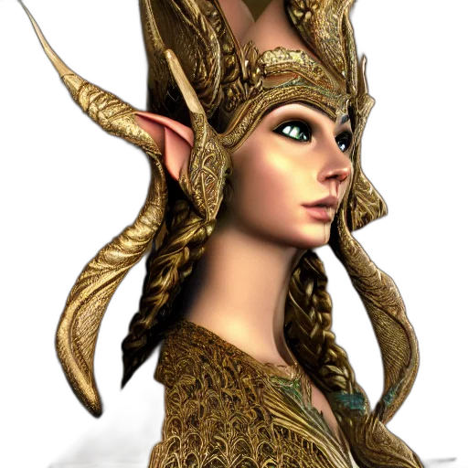 staff, dragon, crown, jewelry, fantasy art, 3d render, concept art, photorealistic transparent PNG cut-out