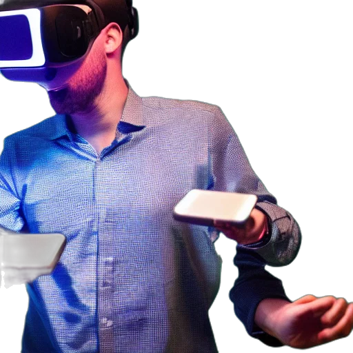 robot, 3d render, vaporwave, concept art, photo, guy, playing, tetris transparent PNG cut-out