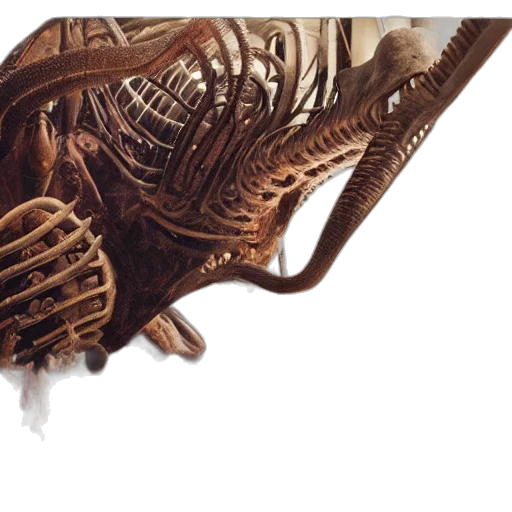 creature, dragon, animal, hair, concept art, photorealistic, 3d render, outer space transparent PNG cut-out