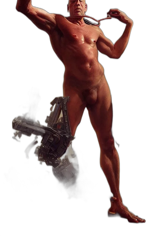 robot, weapon, sword, staff, concept art, fantasy art, photorealistic, cyberpunk transparent PNG cut-out