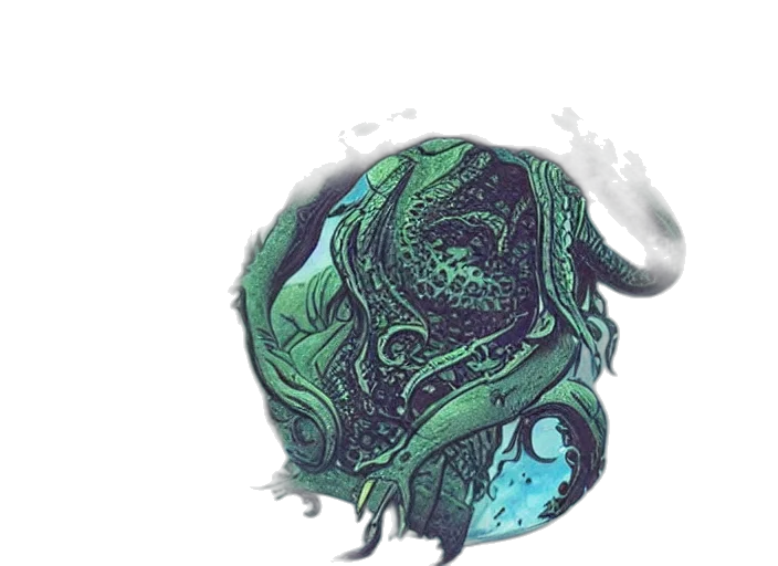 dragon, mask, creature, hair transparent PNG cut-out