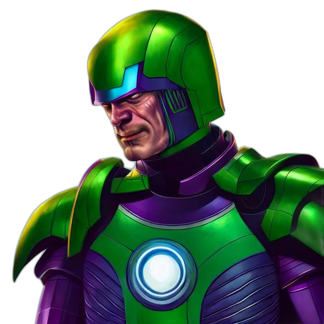 robot, face, concept art, comic book art, 3d render, pixel art, green, epic transparent PNG cut-out