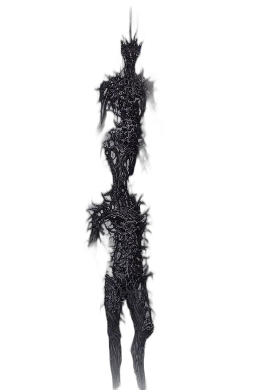 hair, staff, dress, creature transparent PNG cut-out