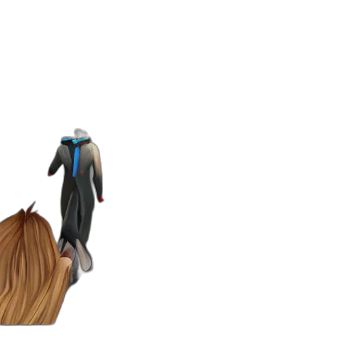 hair, animal, creature, staff, 3d render, concept art, fantasy art, forest transparent PNG cut-out