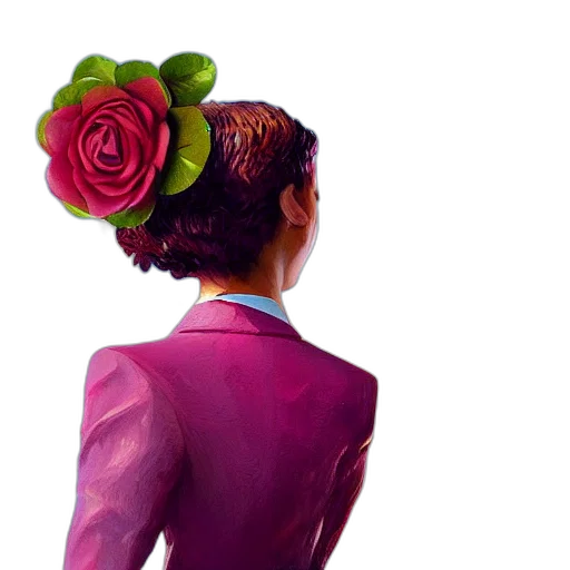 crown, flower, dress, hat, 3d render, photorealistic, concept art, oil painting transparent PNG cut-out