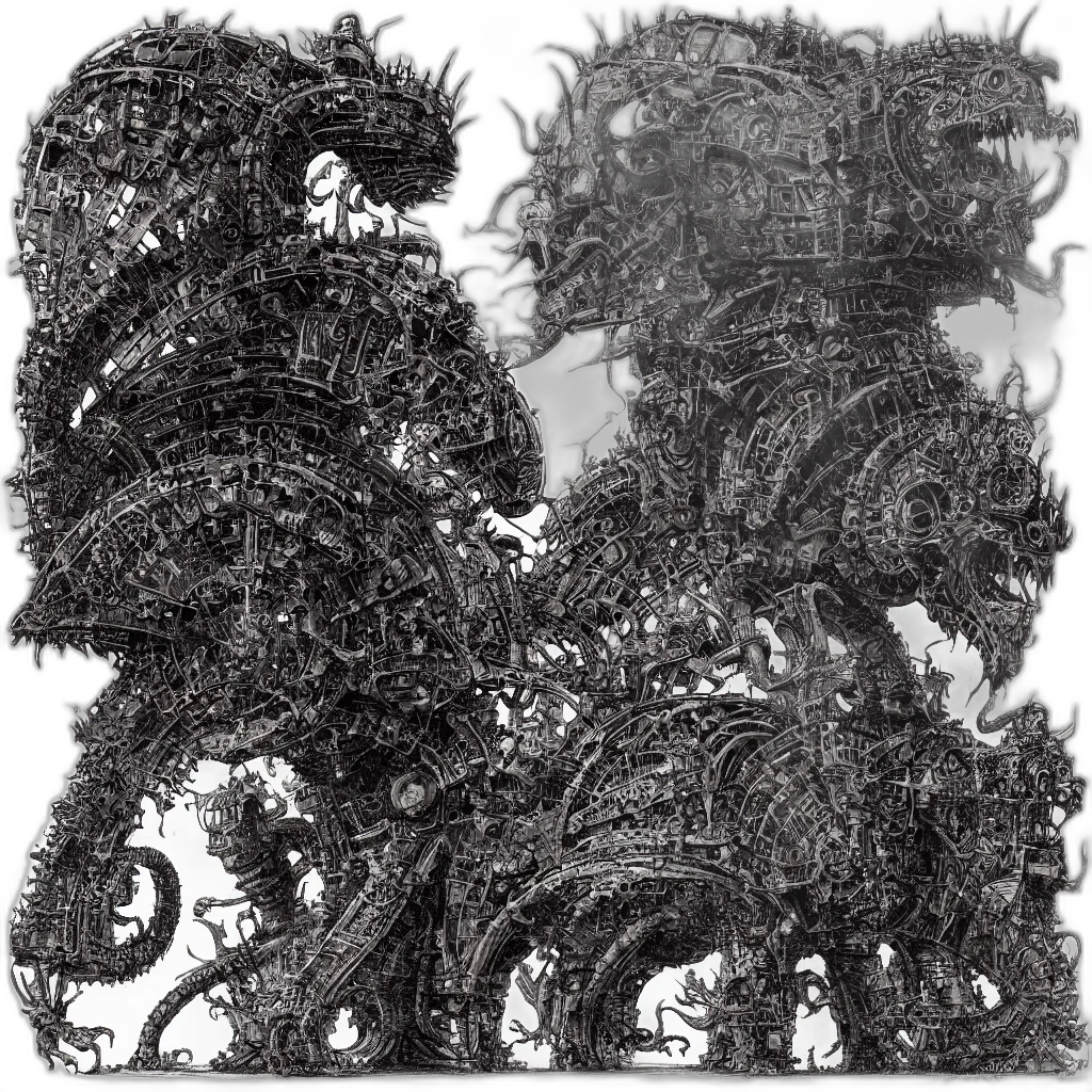 dragon, hair, mask, creature transparent PNG cut-out