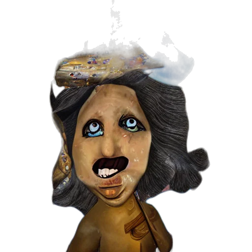 mask, face, hat, staff, concept art, 3d render, cartoon, fantasy art transparent PNG cut-out