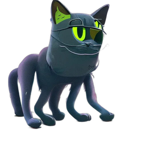 animal, staff, creature, 3d render, concept art, cartoon, pixel art, green transparent PNG cut-out