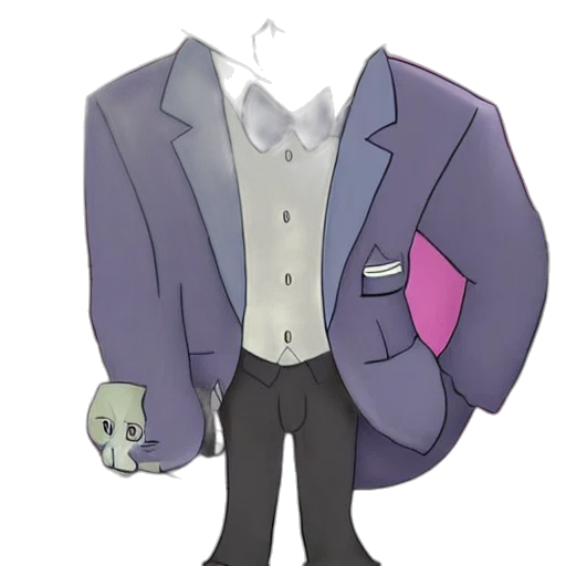 jacket, staff, concept art, cartoon, vaporwave, 3d render, pastel, monochrome transparent PNG cut-out