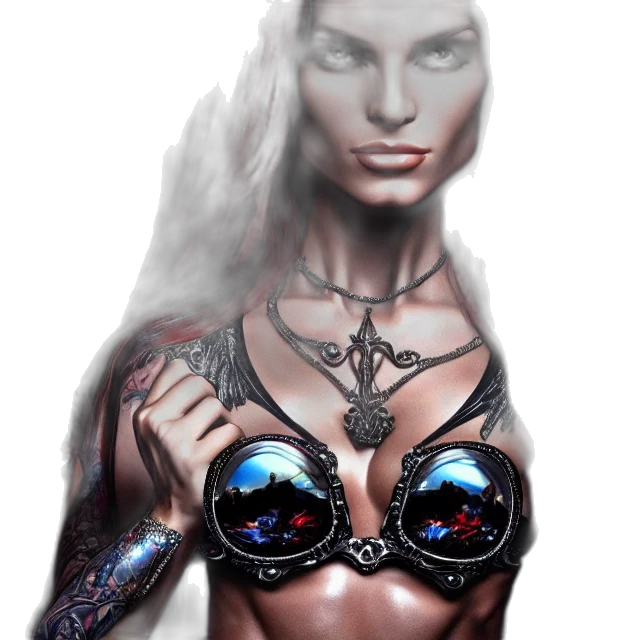 jewelry, robot, mask, fantasy art, cyberpunk, comic book art, concept art, outer space transparent PNG cut-out
