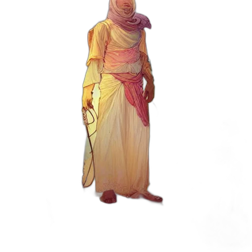 dress, staff, sword, jewelry transparent PNG cut-out