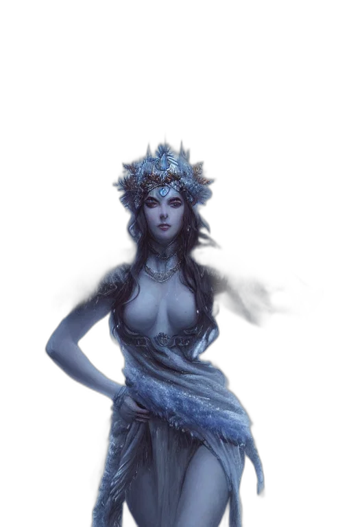 dress, crown, fantasy art, concept art, photorealistic, pixel art, underwater, blue transparent PNG cut-out