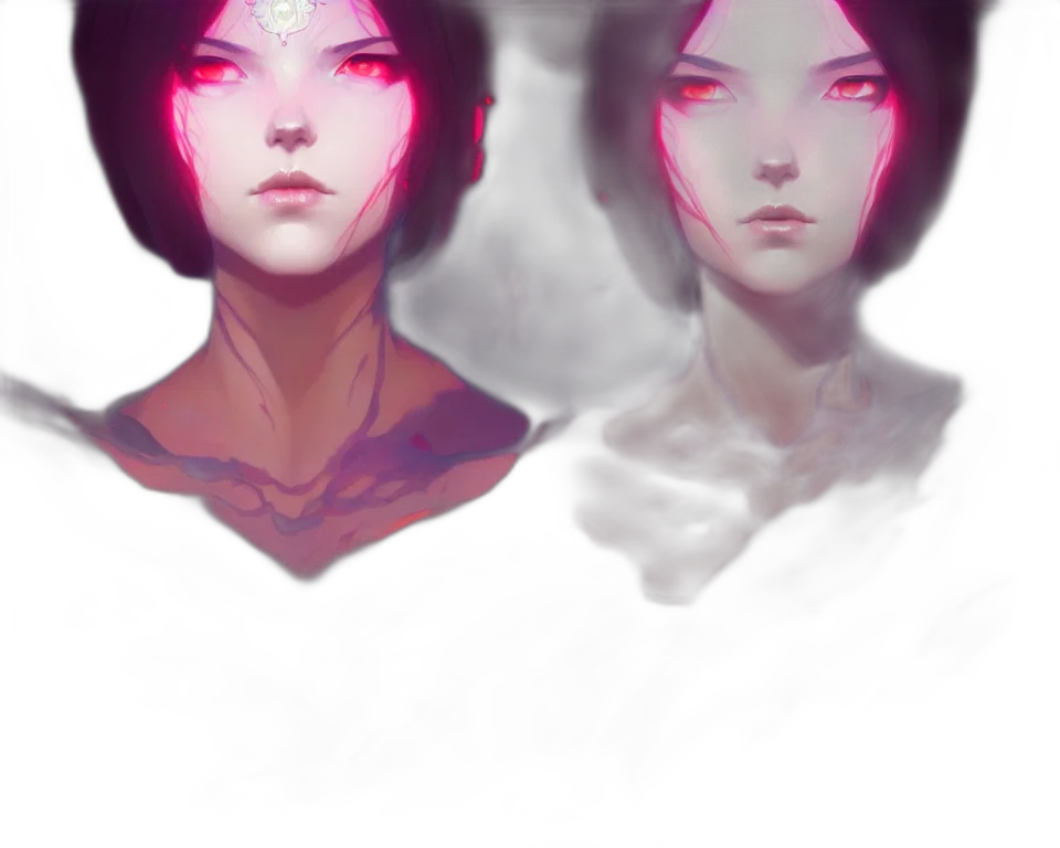 mask, face, robot, creature, concept art, fantasy art, cyberpunk, anime transparent PNG cut-out