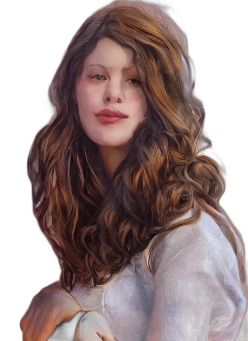 face, hair, dress, crown transparent PNG cut-out