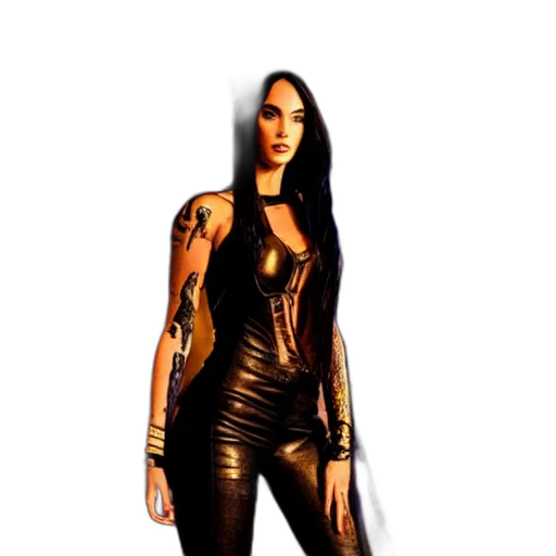 dress, jewelry, concept art, 3d render, fantasy art, comic book art, golden, cyberpunk transparent PNG cut-out