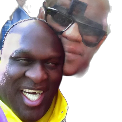 face, photorealistic, purple, aki, barney, selfie transparent PNG cut-out