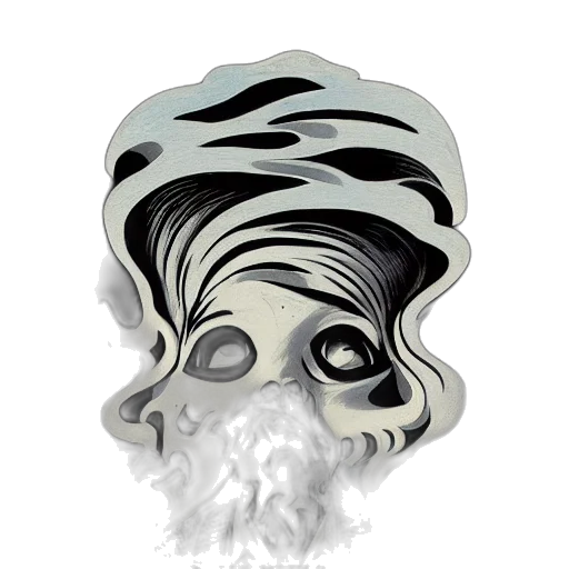 mask, face, hat, hair, concept art, fantasy art, 3d render, photorealistic transparent PNG cut-out