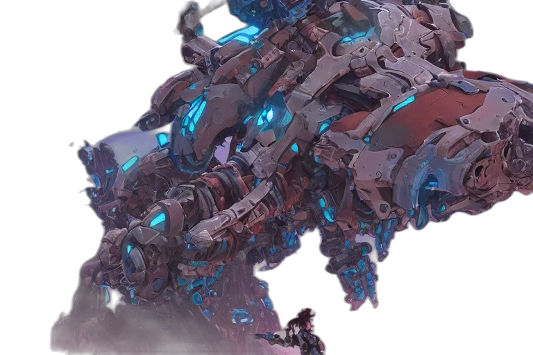 robot, weapon, dragon, creature transparent PNG cut-out