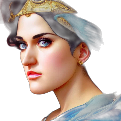 crown, face, photorealistic, fantasy art transparent PNG cut-out