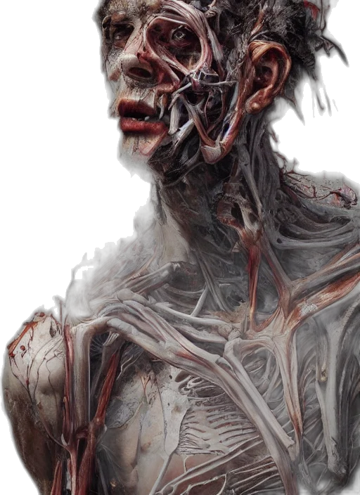 creature, face, robot, hair transparent PNG cut-out