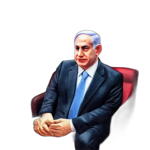 staff, face, watercolor, concept art, cartoon, photorealistic, benjamin, netanyahu transparent PNG cut-out