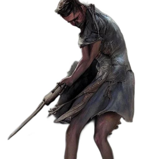 sword, weapon, staff, dress transparent PNG cut-out