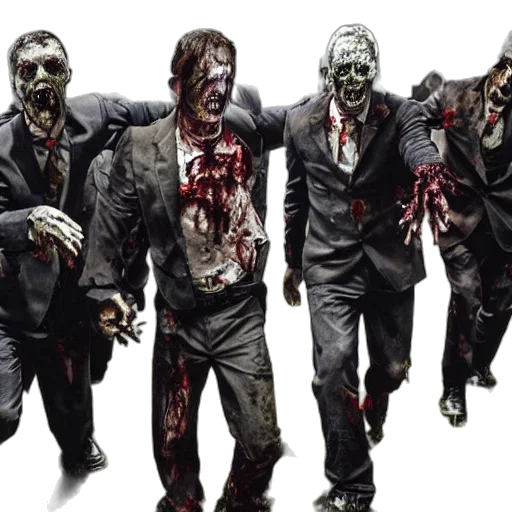 concept art, comic book art, zombies, funeral transparent PNG cut-out