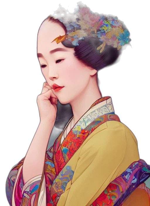face, staff, dress, crown transparent PNG cut-out
