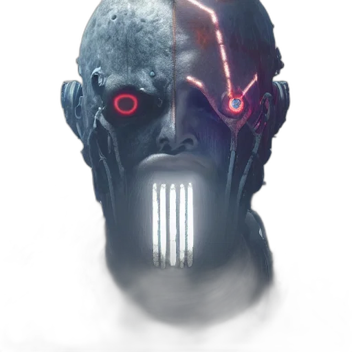 mask, robot, face, creature transparent PNG cut-out