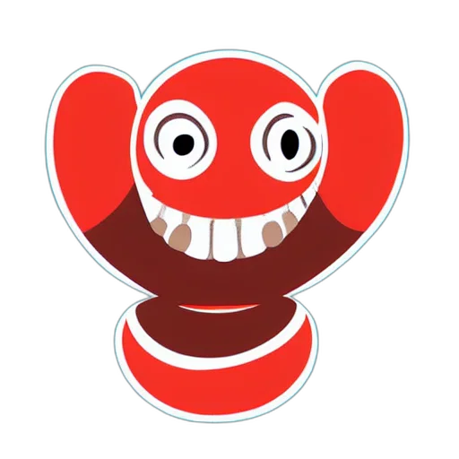 3d render, red, happy, animated, hotdog, digital, art transparent PNG cut-out