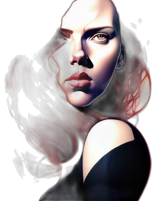 face, mask, photorealistic, fantasy art, comic book art, watercolor, fire, outer space transparent PNG cut-out
