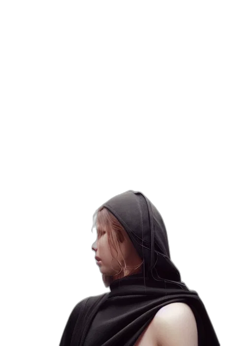 umbrella, jacket, face, dress transparent PNG cut-out